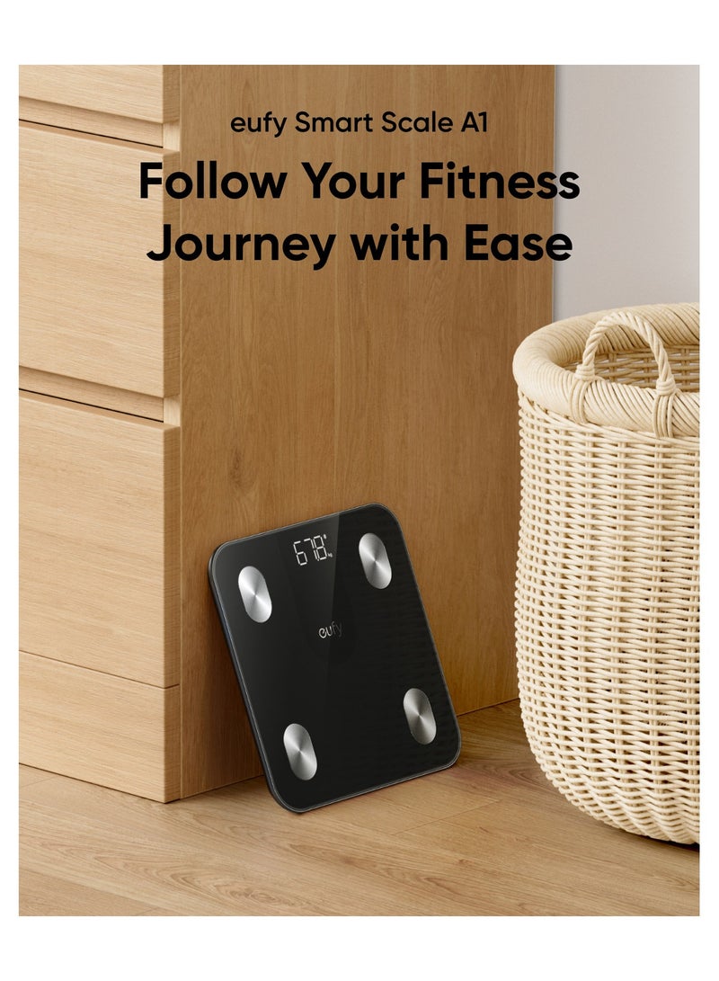 إيوفي ميزان ذكي A1 مع بلوتوث، 12 قياس، وزن/دهون الجسم/BMI - أسود T9120K11 - Image 2