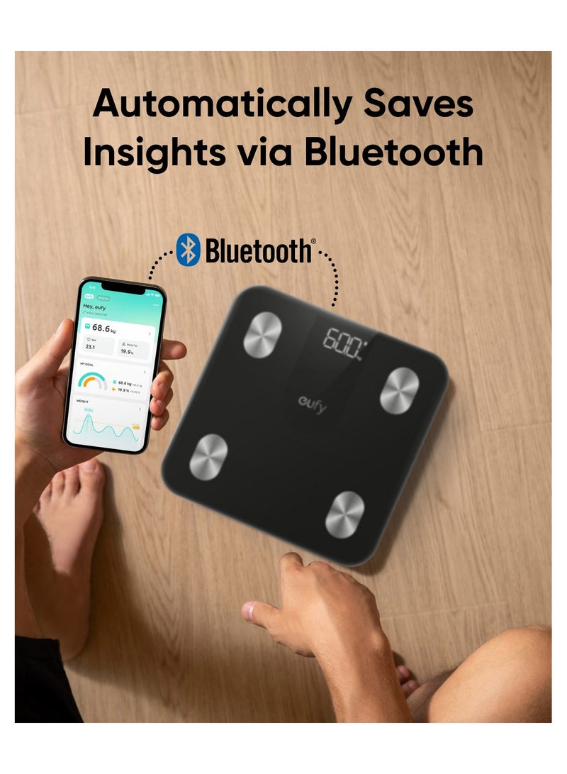 إيوفي ميزان ذكي A1 مع بلوتوث، 12 قياس، وزن/دهون الجسم/BMI - أسود T9120K11 - Image 5