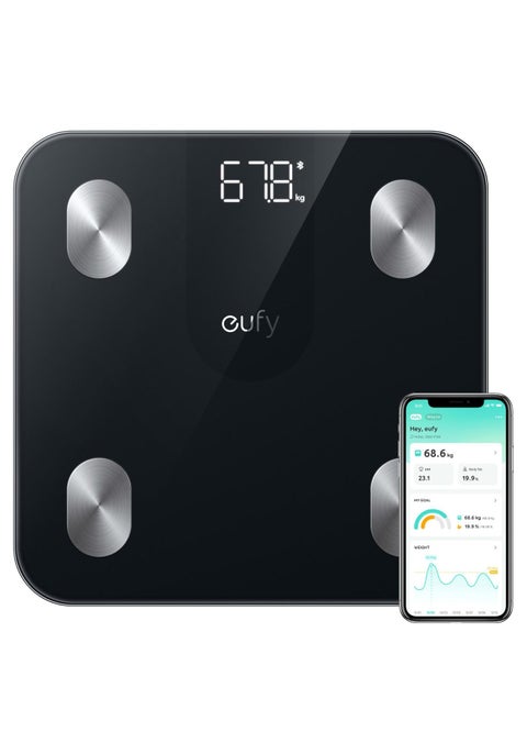 Smart Scale A1 With Blutooth, 12 Measurements, Weight/Body Fat/Bmi- T9120k11 Black