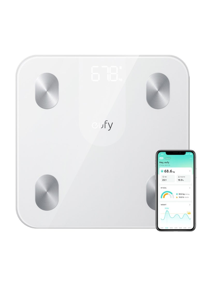 eufy - Smart Scale A1 With Bluetooth, 12 Measurements, Weight/Body Fat/Bmi- White T9120K21 T9120K21 White - Image 1