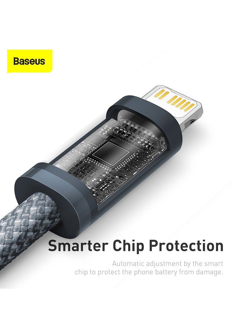 Baseus iPhone Charger Cord,3.3ft Nylon Braided USB C To Lighting Cable, 20W PD Type C To iPhone Fast Charging Data Cable Compatible With iPhone14/13/12/11 Pro Max/XS MAX/XR/XS/X/8/7 Plus iPad Grey  - Image 4