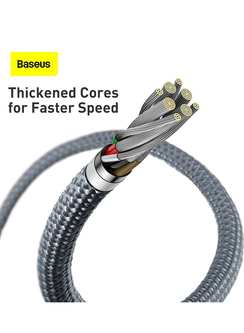 Baseus iPhone Charger Cord,3.3ft Nylon Braided USB C To Lighting Cable, 20W PD Type C To iPhone Fast Charging Data Cable Compatible With iPhone14/13/12/11 Pro Max/XS MAX/XR/XS/X/8/7 Plus iPad Grey  - Image 5