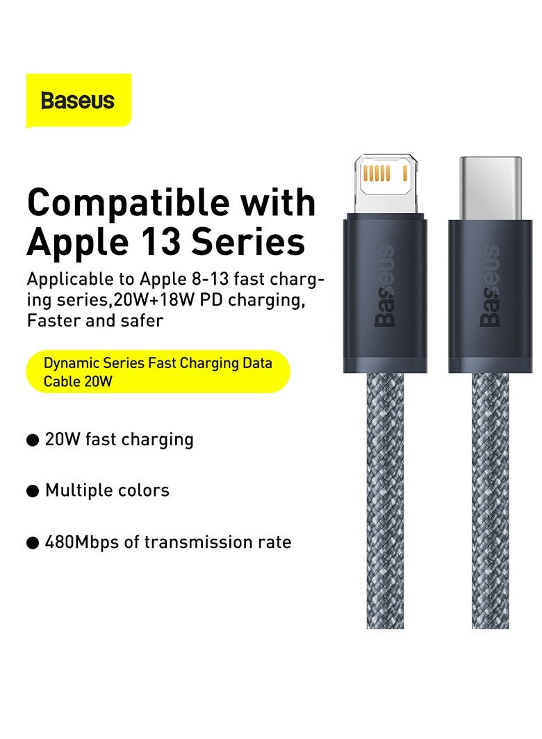 iPhone Charger Cord,3.3ft Nylon Braided USB C To Lighting Cable, 20W PD Type C To iPhone Fast Charging Data Cable Compatible With iPhone14/13/12/11 Pro Max/XS MAX/XR/XS/X/8/7 Plus iPad Grey