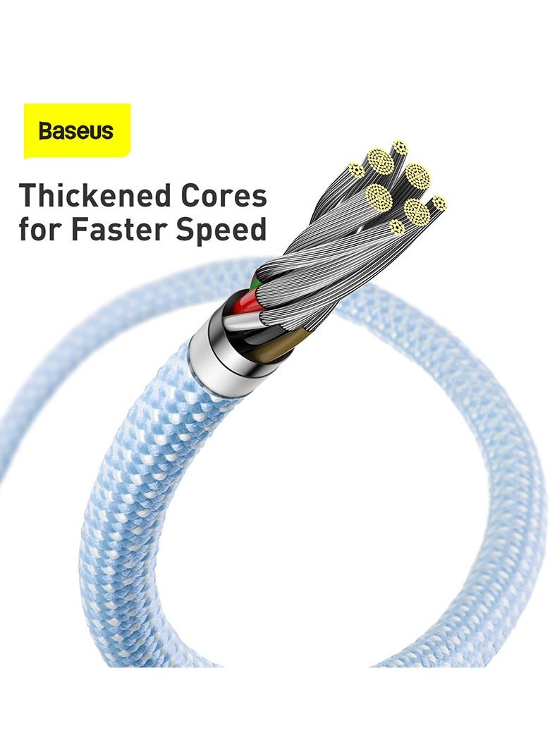 Baseus iPhone Charger Cord,6.6ft Nylon Braided USB C To Lighting Cable, 20W PD Type C To iPhone Fast Charging Data Cable Compatible With iPhone14/13/12/11 Pro Max/XS MAX/XR/XS/X/8/7 Plus iPad Blue  - Image 5