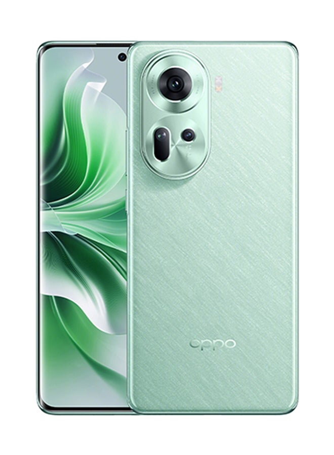 OPPO - Reno 11 5G Dual SIM Wave Green 12GB RAM 256GB - Middle East Version - Image 1