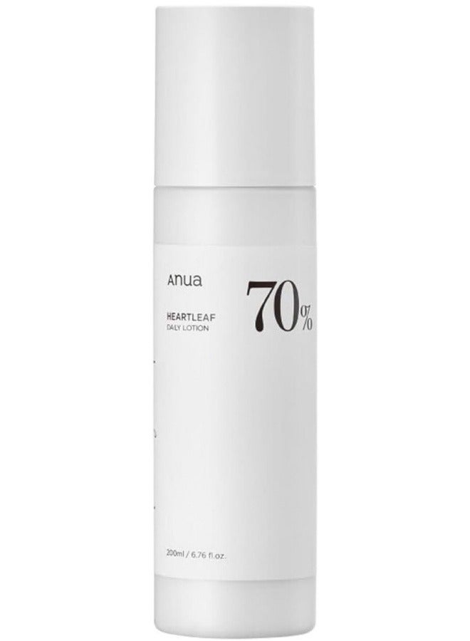 Anua Heartleaf 70 Daily Relief Moisturizing Enhancing Skin Barrier Mild Lotion 200ml  - Image 1