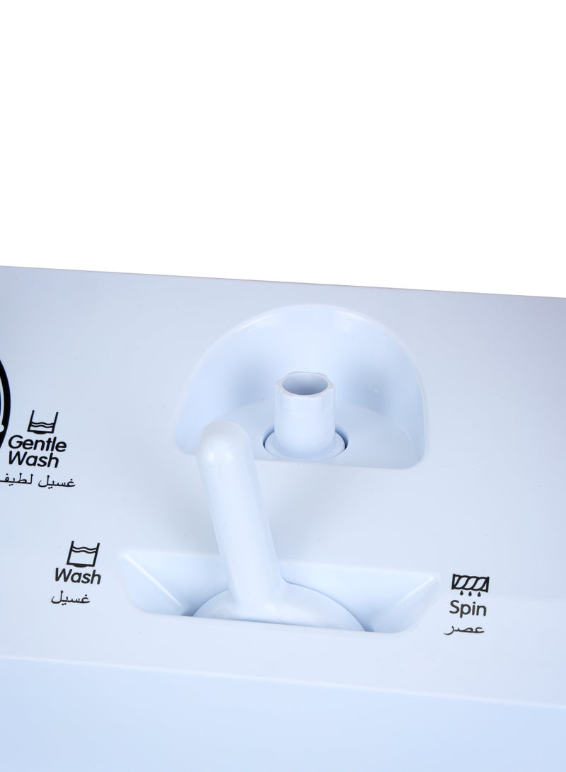 GEEPAS 8 Kg Twin Tub Semi-Automatic Washing Machine | Air Dry, 560W Powerful Motor | Strong Pulsator, Dual Wash/Spin Tub | White/Black/Red 8 kg 560 W GSWM18047 White - Image 5