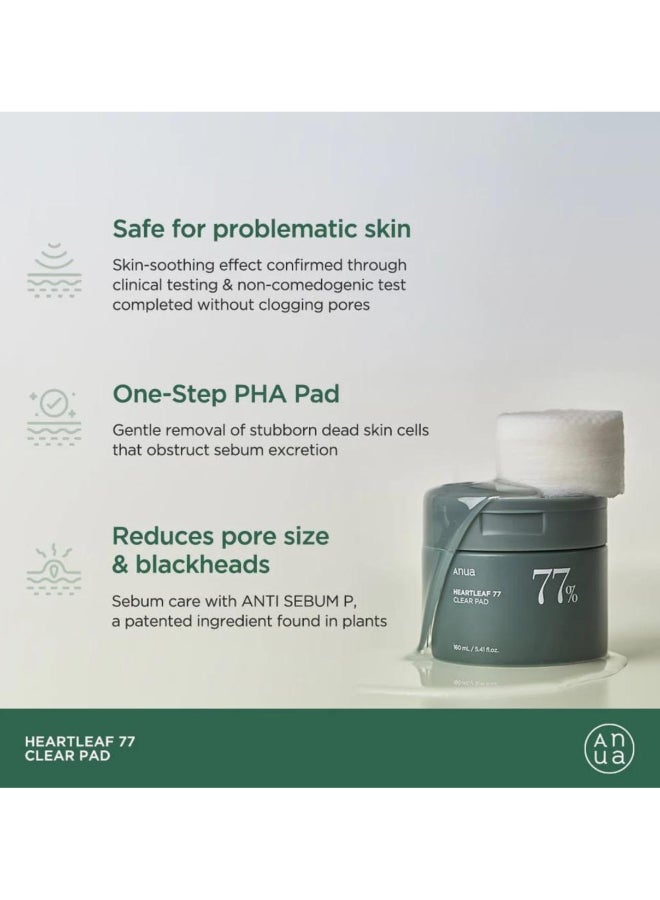 Anua - Heartleaf 77 Toner Pads - Refreshing And Nourishing Facial Toner With 77% Heartleaf Extract 160Ml - Image 1