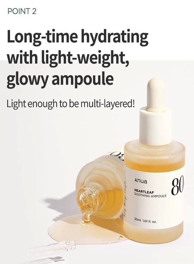 Anua Heartleaf 80% Moisture Soothing Ampoule Face Skin Calm Serum 30ml  - Image 2