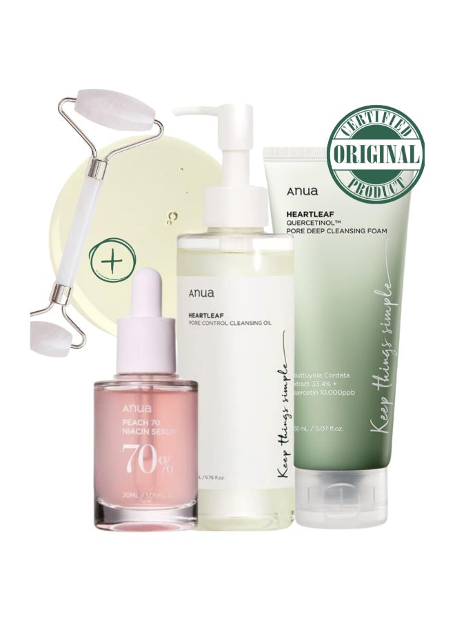 Anua Heartleaf Pore Control Cleansing Oil - Deep Cleansing Foam And 70% Niacinamide Serum  - Image 1