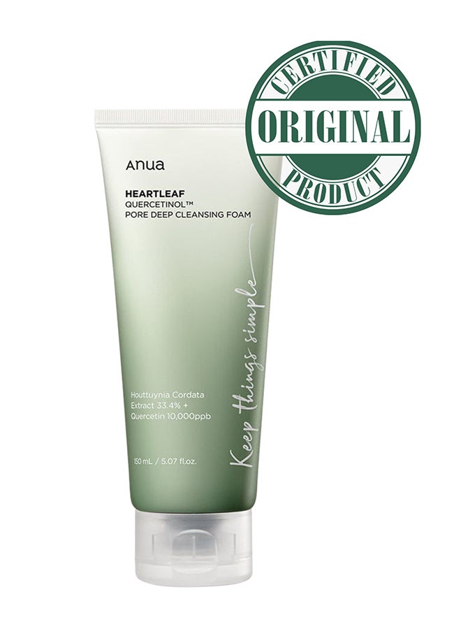 Anua Heartleaf Quercetinol Pore Deep Cleansing Foam, For Refreshing And Effective Pore Cleansing 150 Ml  - Image 1