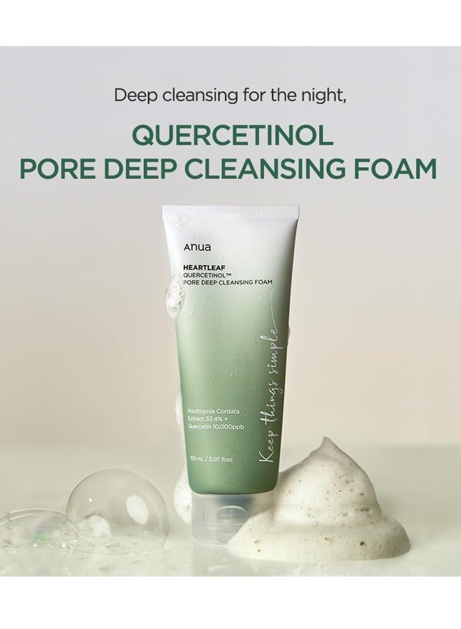 Anua Heartleaf Quercetinol Pore Deep Cleansing Foam White 150ml  - Image 2