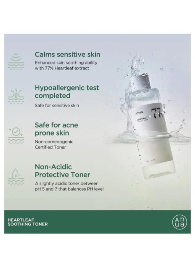 Anua Heartleaf 77% Soothing Toner Vegan Skincare Sensitive And Combination Skin 250Ml  - Image 4