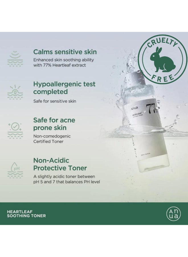 Anua Heartleaf 77% Soothing Toner I Ph 5.5 Trouble Care, Calming Skin, Refreshing, Hydrating, Purifying, Cruelty Free, Vegan,(250Ml / 8.45 Fl.Oz.) - Image 4