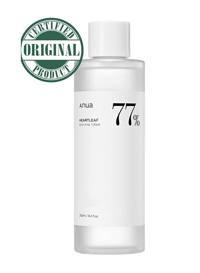 Anua Heartleaf 77% Soothing Toner I Ph 5.5 Trouble Care, Calming Skin, Refreshing, Hydrating, Purifying, Cruelty Free, Vegan,(250Ml / 8.45 Fl.Oz.) - Image 1