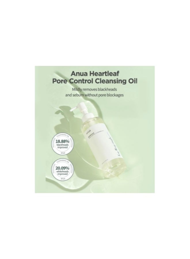 Anua Heartleaf Pore Control Cleansing Oil Korean Facial Cleanser, Daily Makeup Blackheads Removal (200ml)  - Image 3