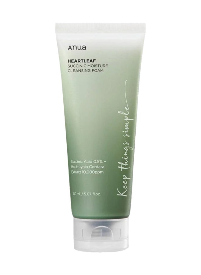 Anua Heartleaf Succinic Moisture Cleansing Foam 150Ml  - Image 1