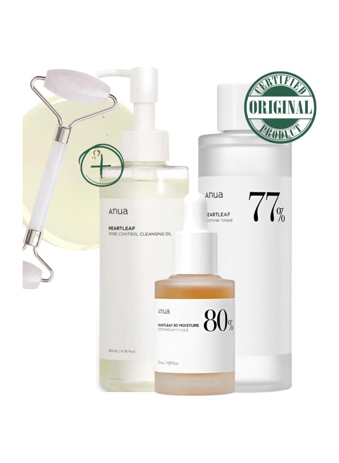 Anua Pore Control Cleansing Oil - 80% Calming Ampoule And 77% Calming Toner Care - Calming Skin - Refreshing - Hydrating  - Image 1