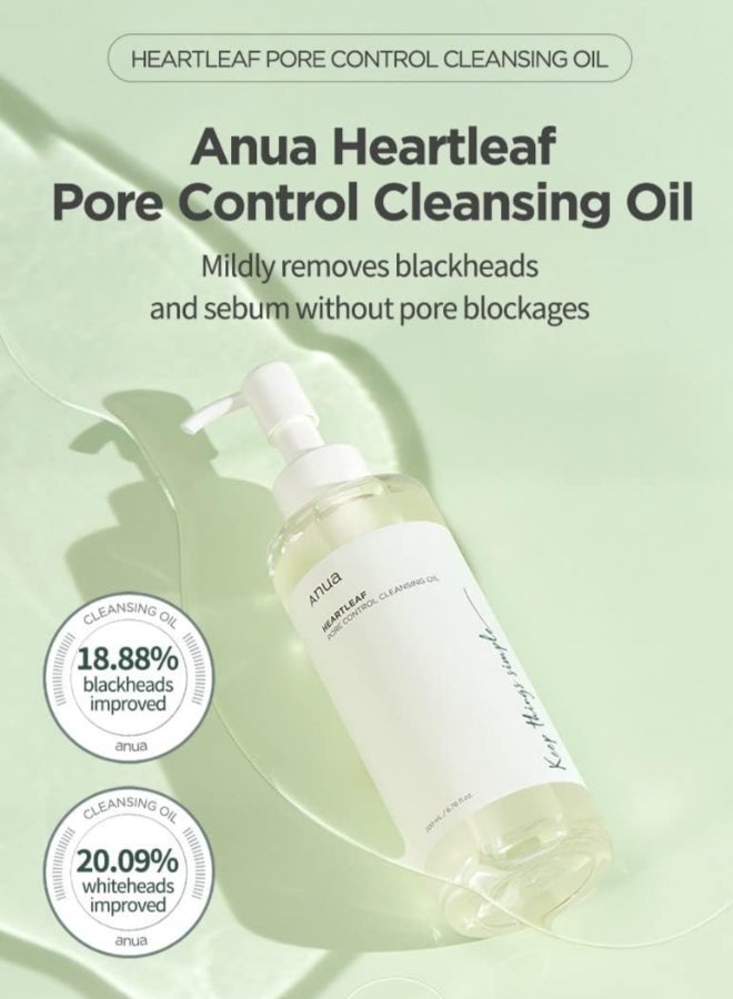 Anua Heartleaf Pore Control Cleansing Oil Korean Facial Cleanser, Daily Makeup And Blackheads Removal (200Ml)  - Image 5