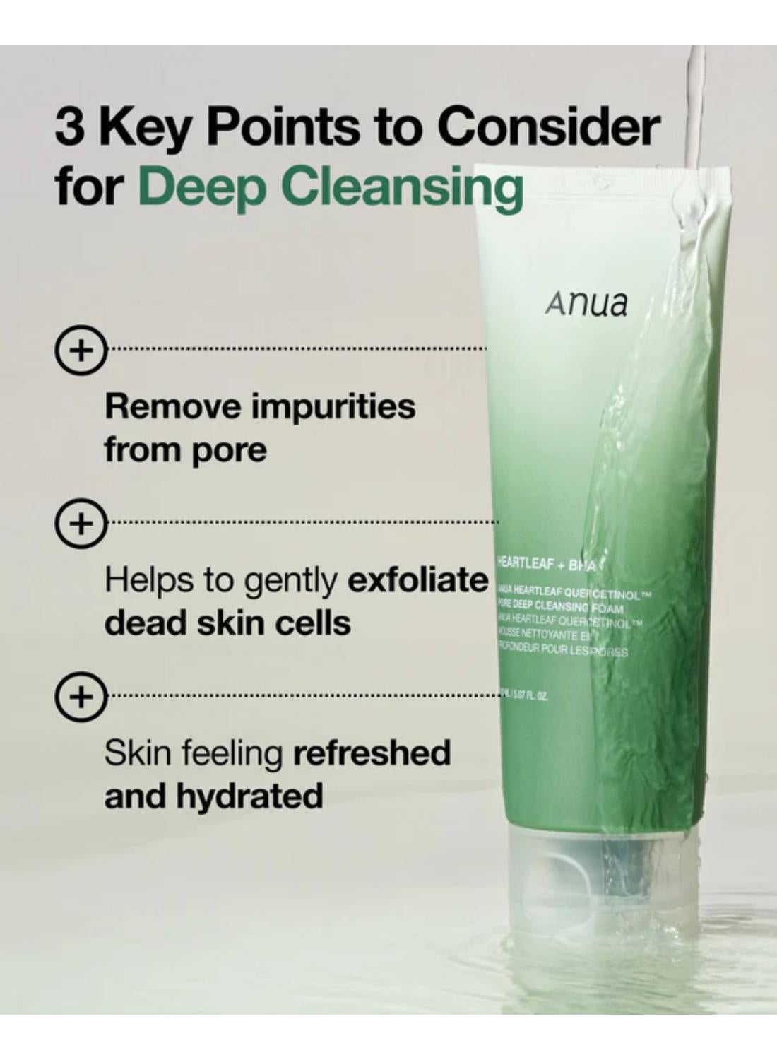 Heartleaf Quercetinol Pore Deep Cleansing Foam White 150ml - https://f.nooncdn.com/p/pnsku/N70063871V/45/_/1748245584/f1977a56-8675-4d9b-ad3c-f497d3462fda.jpg?width=original