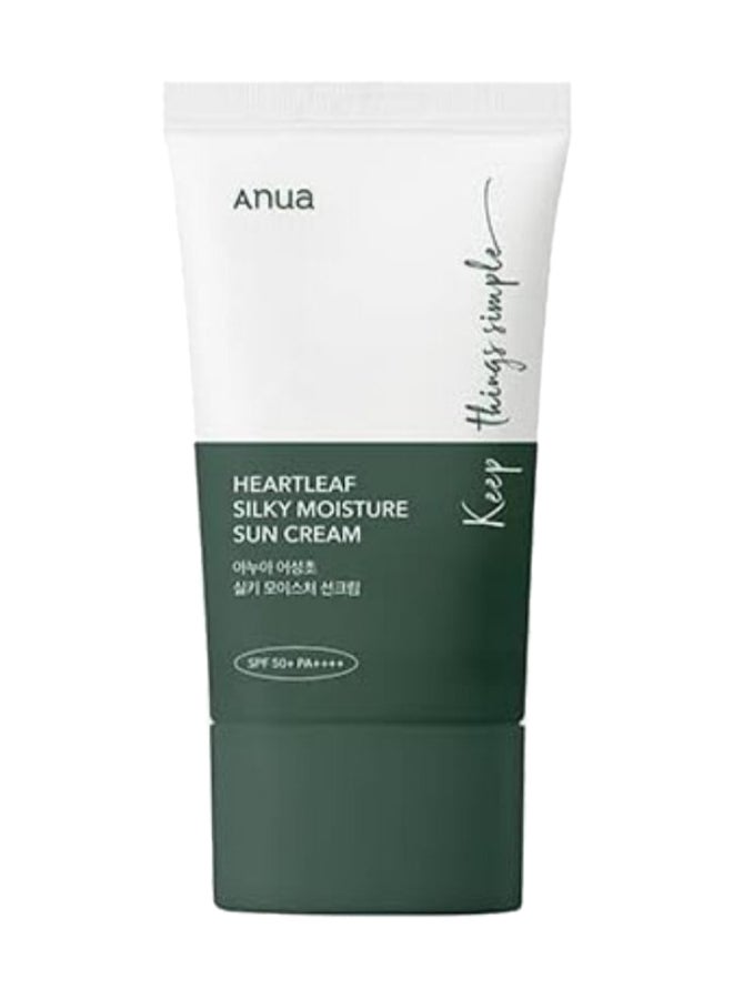 Anua - Heartleaf Silky Moisture Sunscreen SPF50+ PA++++ 50ml - Image 1