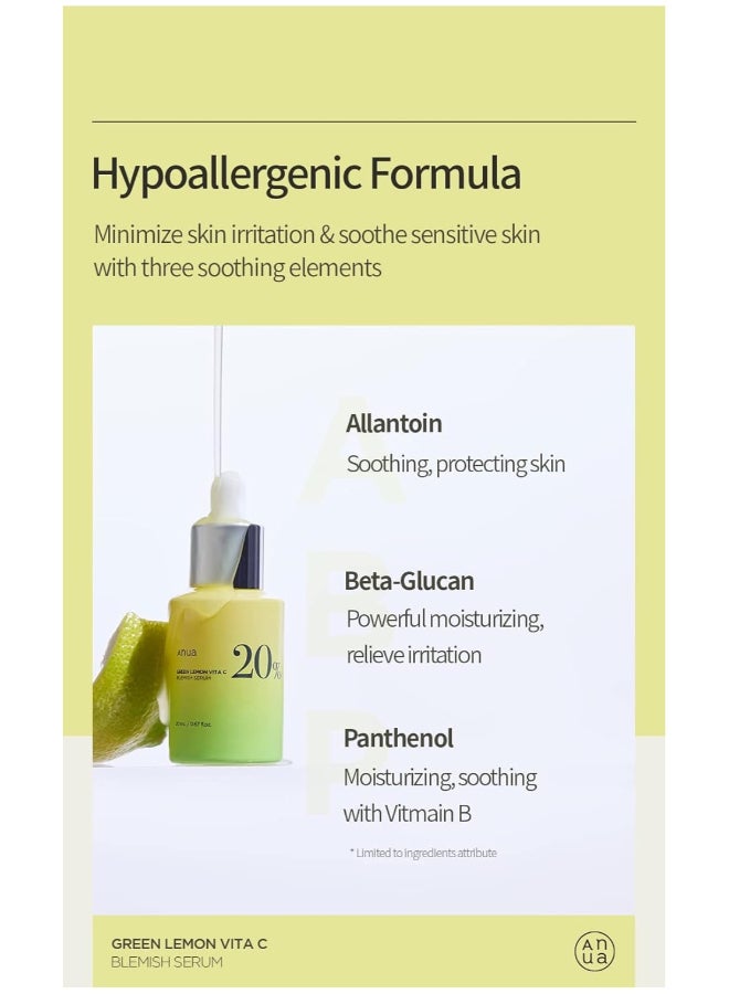Anua - Green Lemon Vitamin C Blemish Serum 20ml - Image 1