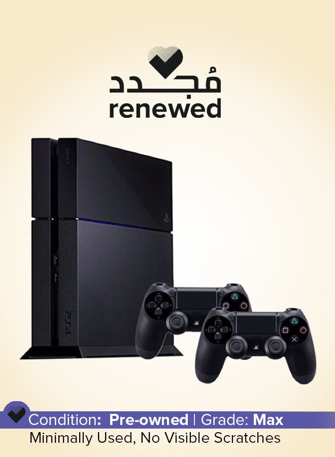Sony Renewed -  PlayStation 4 500GB Fat Black With 2 Controller - Image 1