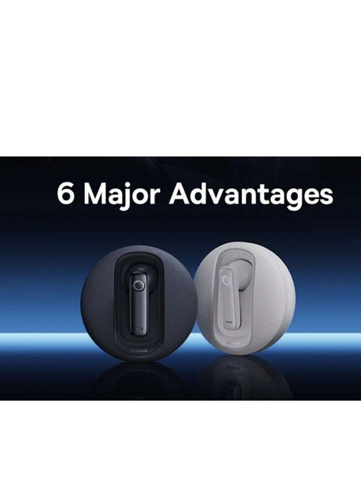Baseus C-Mic CM10 Smart Unilateral Wireless Headphone For Car, Solar Charging Bluetooth 5.3 Wireless Earbuds For Android & iPhone, Ultra Comfort, 45 to 50 Hours Playtime Single-Ear Earbud- Black  - Image 3