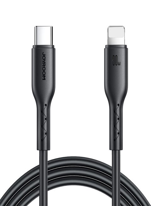 Flash-Charge Series Data Cable USB-C / Lightning 60W Fast Charging 1m Black