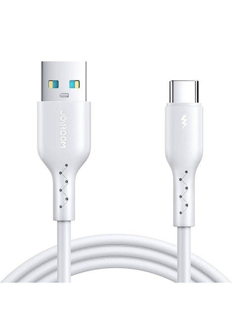Cable Flash Charge USB to USB-C Joyroom SA26-AC3 / 3A / 1m White