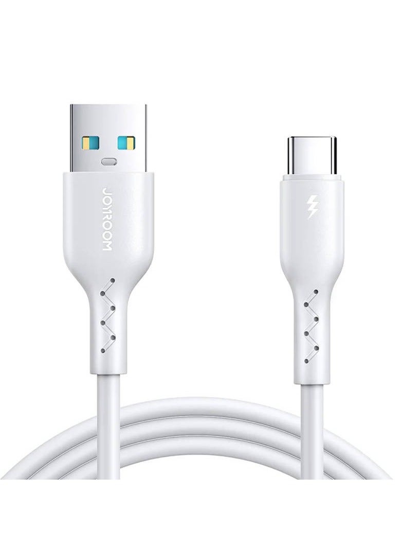 JOYROOM - Cable Flash Charge USB to USB-C Joyroom SA26-AC3 / 3A / 1m White - Image 1