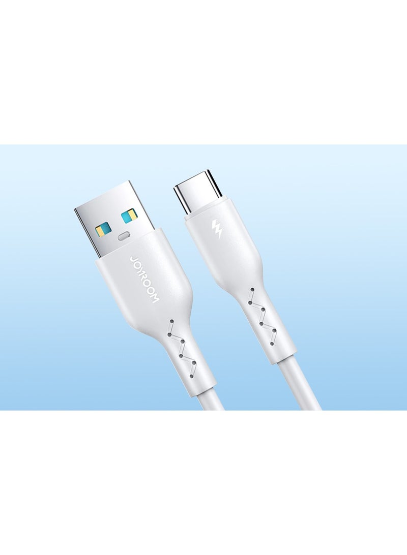 JOYROOM - Cable Flash Charge USB to USB-C Joyroom SA26-AC3 / 3A / 1m White - Image 1
