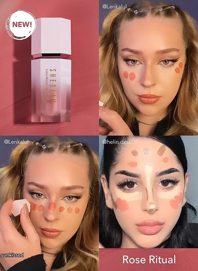 SHEGLAM Rose Ritual - Color Blossom Liquid Blush - Image 4