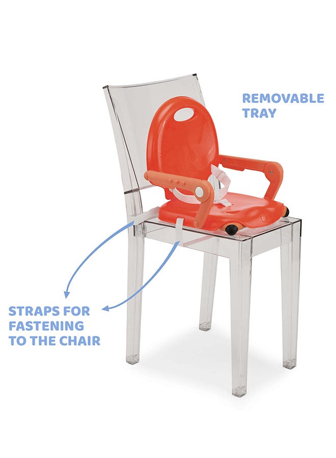 شيكو مقعد معزز للوجبات الخفيفة للأطفال من عمر 6 أشهر إلى 3 سنوات، أحمر - Image 3