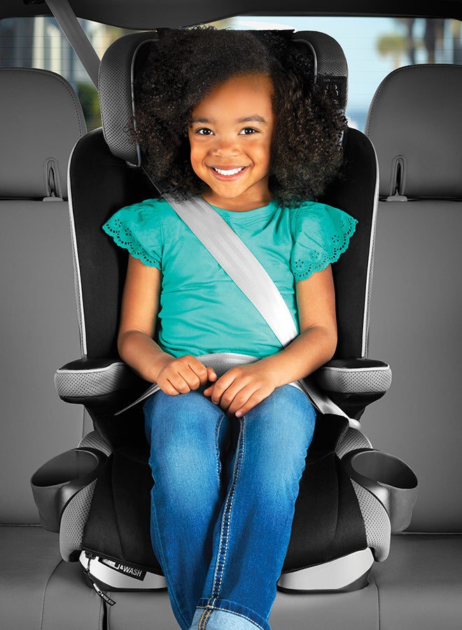 شيكو مقعد السيارة Myfit Zip مع حزام + مقعد معزز 25-100 رطل، جرانيت - Image 2