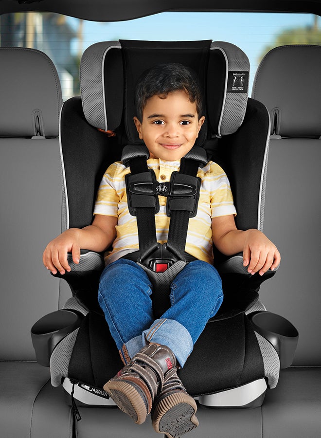 شيكو مقعد السيارة Myfit Zip مع حزام + مقعد معزز 25-100 رطل، جرانيت - Image 3