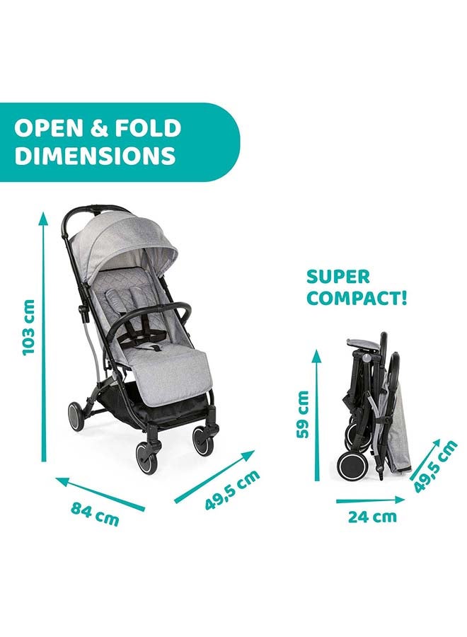 Chicco Trolleyme Stroller 0M-3Y, Light Grey  - Image 2