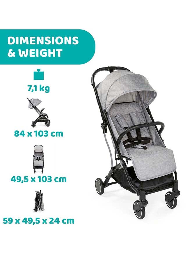 Chicco Trolleyme Stroller 0M-3Y, Light Grey  - Image 3