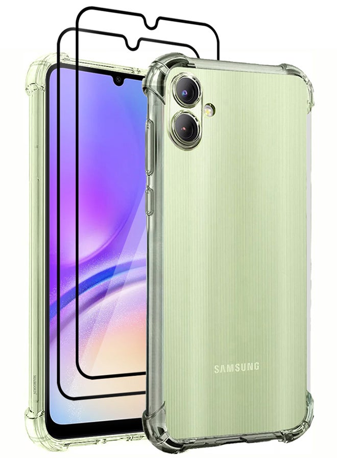 MARGOUN 3 Pack for Samsung Galaxy A05 Gorilla Case and 2 Screen Protectors Shock-Absorption Flexible Clear TPU Rubber Protective Cell Phone Cover Slim Fit Transparent Protective Case Cover Clear - Image 2