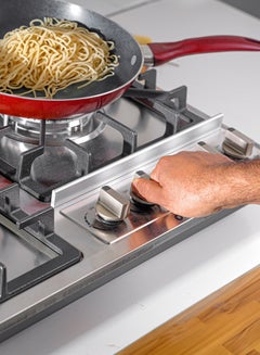 Olsenmark 5 in 1 Gas Hob, 5 Burners Stove with Auto Impulse Ignition, Triple Ring, Rapid, Semi-Rapid and Auxiliary Burners, Low Consumption OMK7034 Silver  - Image 4