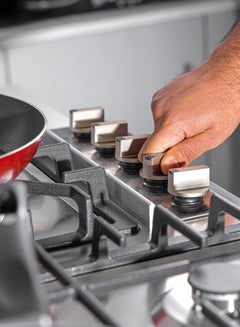 Olsenmark 5 in 1 Gas Hob, 5 Burners Stove with Auto Impulse Ignition, Triple Ring, Rapid, Semi-Rapid and Auxiliary Burners, Low Consumption OMK7034 Silver  - Image 2