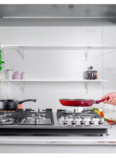 Olsenmark 5 in 1 Gas Hob, 5 Burners Stove with Auto Impulse Ignition, Triple Ring, Rapid, Semi-Rapid and Auxiliary Burners, Low Consumption OMK7034 Silver  - Image 3
