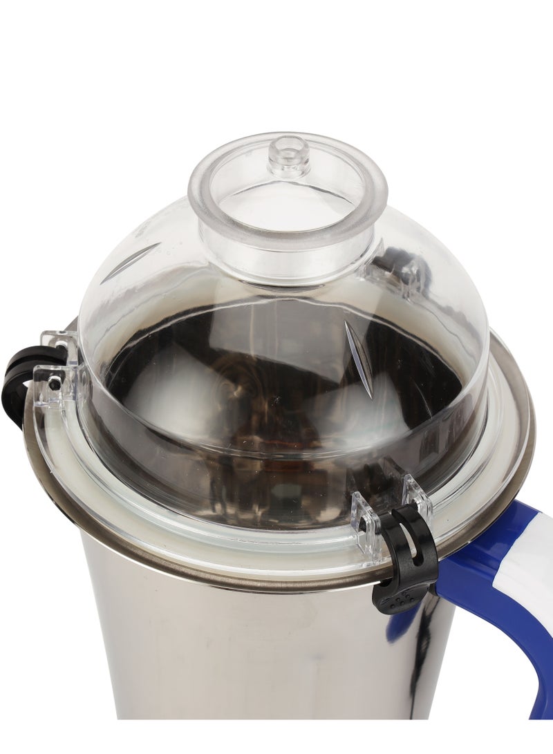 Olsenmark - 3 IN 1 Mixer Grinder with 1200 W Powerful Motor with Stainless Steel Jars and Blades, Unbreakable Polycarbonate Jar Caps, Ergonomic Design, Overload Protector 0.01 L 1200 W OMSB7015 White - Image 1
