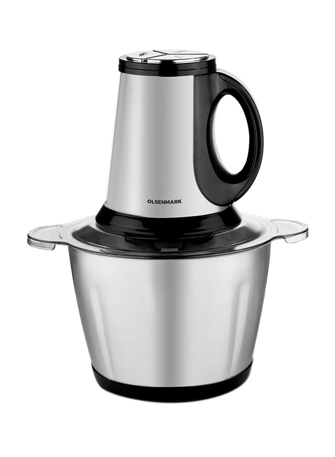 Olsenmark Compact Multi-Purpose Chopping Machine With Stainless Steel Blade Assembly And 4 Blades 3 L 650 W OMC7011 Silver - Image 2