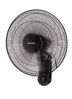 Olsenmark 16-Inch Wall Fan 60W Motor With 3-Speed Controls 5 AS Blades And 2 Pull String Cords 60 W OMF1868 Black  - Image 5