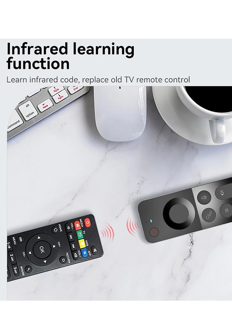 Wownect - W3 Air Mouse 2.4g Wireless Remote Control | 4-in-1 Air Mouse Gyroscope Smart Voice Remote Control Mini Keyboard For Android Tv Box/For Mac Os/For Linux Silver - Image 1