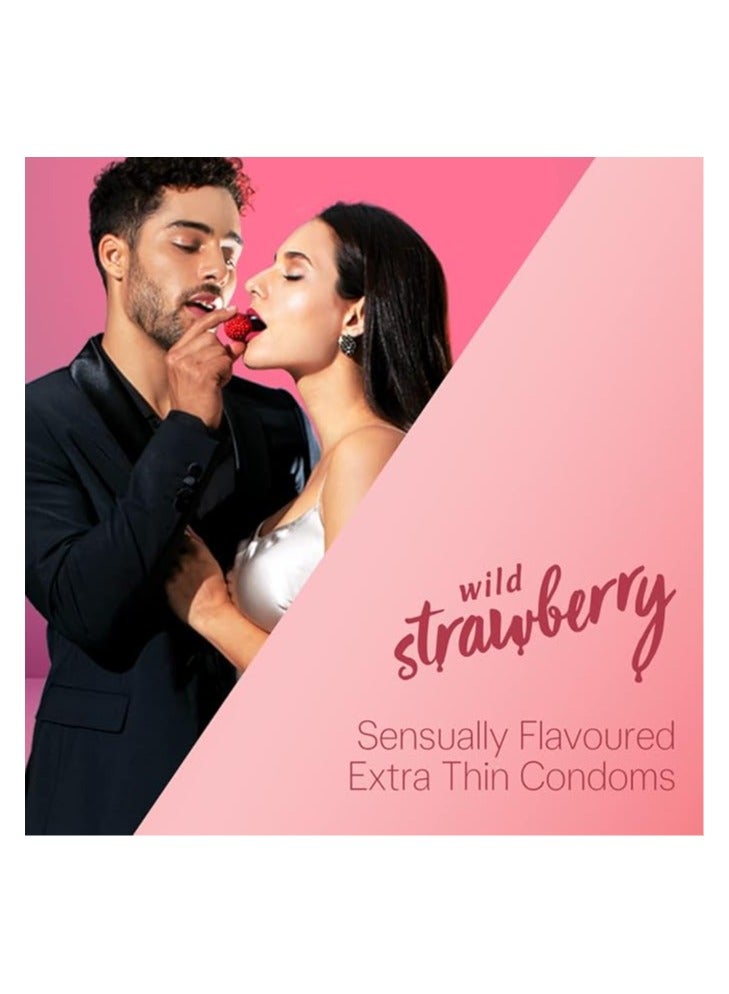 Durex Multiflavored Extra Thin Condoms For Men - Bubblegum, Wild Strawberry, Intense Chocolate - 10 Count (Pack Of 3) | Sensually Flavored Condoms For Fun & Adventure  - Image 4