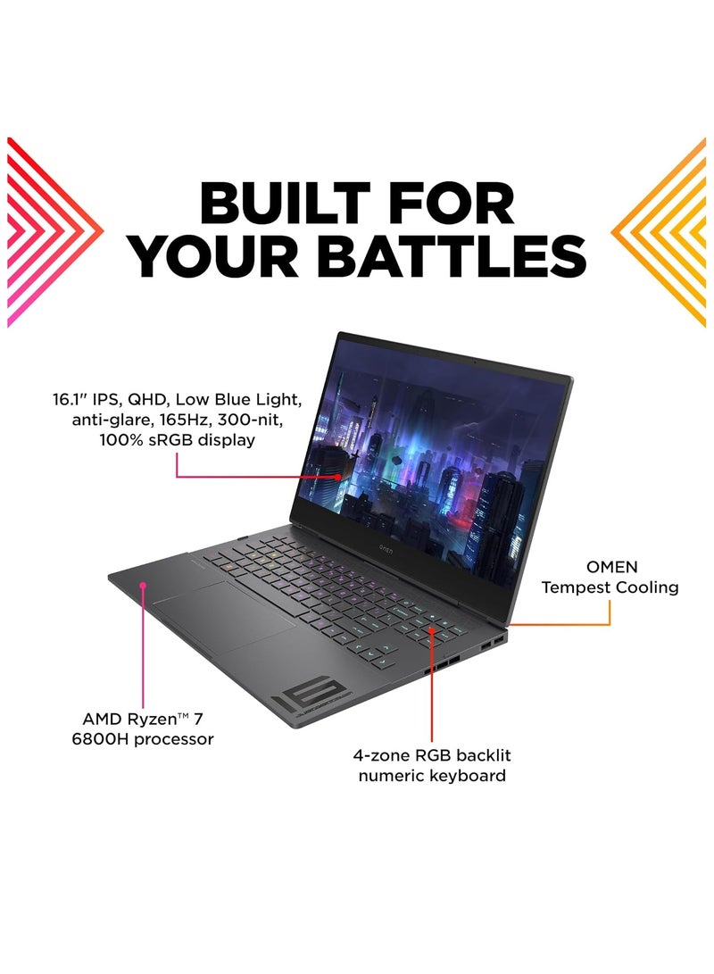 HP - OMEN Gaming (Upgraded Version) Laptop With 16.1-Inch Display, Core i5-13500HX Processor/16GB RAM/2TB SSD/8GB NVIDIA GeForce RTX 4060 Graphics Card/Windows 11 English Black - Image 1