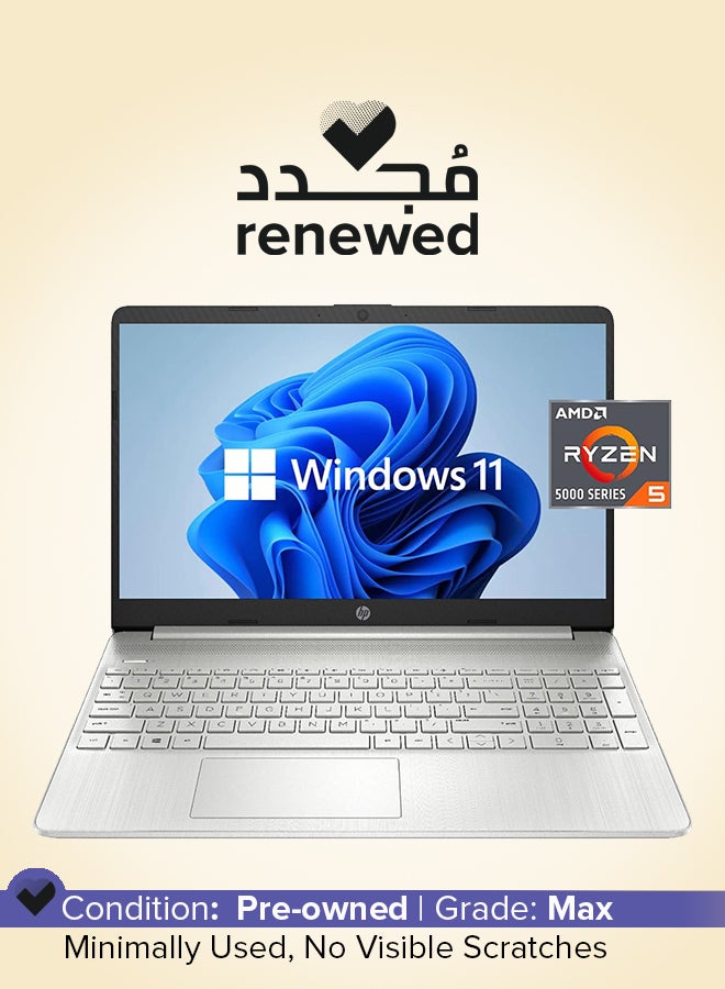 HP Renewed - 15 Laptop With 15.6-Inch FHD Display,Hexa-Core AMD Ryzen 5 5500U(Beat i5-10500H)/8GB DDR4 RAM/256GB PCIe SSD/Windows 11 English Blue - Image 1