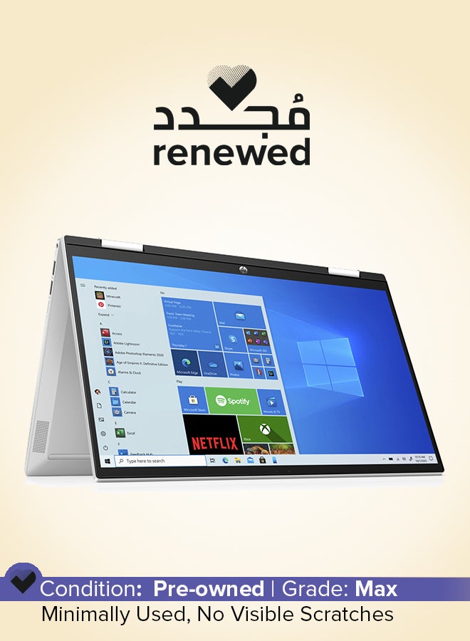 HP Renewed - Pavilion x360 2-in-1 Laptop With 15-Inch Touch Display, Intel Core i5-1235U/12th Gen/12GB DDR4 RAM/512GB SSD/Intel Iris Xe Graphics/Windows 11 English Silver - Image 1